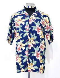【美中古】TORI RICHARD （トリリチャード）ALOHA SHIRT アロハシャツ HAWAIIAN SHIRT ハワイアン S/S 半袖 Vintage ヴィンテージ カウボーイ ウエスタン アメカジ 総柄 ビーチ SURF サーフ MADE IN USA 米国 M 【中古】 Hibiscus Floral Print Hawaiian Camp Shirt