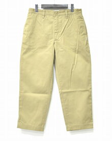 【美中古】WTAPS (ダブルタップス) KHAKI TROUSERS. COPO. TWILL 191WVDT-PTM01 カーキ トラウザーズ コットン ツイル チノ パンツ BEIGE 02（M）【中古】ワーク WORK ミリタリー アーミー ARMY MILITARY LOGO ロゴ 定番 ストリート ファティーグ 65/35 定番 7分丈 クロップ