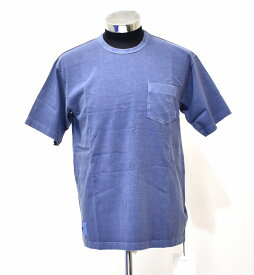 【美中古】WTAPS（ダブルタップス）BLANK SS 05 TEE COTTON 191ATDT-CSM05 ブランク LOGO ロゴ 半袖 Tシャツ ポケット ポケTee カットソー BLUE 01 S SMALL MADE IN JAPAN 無地 クルーネック ストリート 裏原 T-Shirt 後染め 定番 おしゃれ【中古】