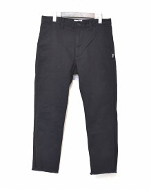 【美中古】WTAPS (ダブルタップス) KHAKI TIGHT TROUSERS. COTTON. TWILL 191BRDT-PTM04 カーキ タイト トラウザーズ コットン ツイル チノ パンツ BLACK 01（S）【中古】ワーク WORK ミリタリー アーミー ARMY MILITARY LOGO ロゴ 定番 ストリート ファティーグ ボトム