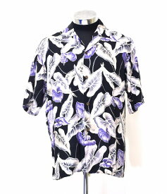 【中古】Pineapple Juice （パイナップルジュース）ALOHA SHIRT アロハシャツ HAWAIIAN SHIRT ハワイアン S/S 半袖 Vintage ヴィンテージ CLASSIC クラシック アメカジ 総柄 ビーチ SURF サーフ MADE IN USA 米国 M Hibiscus Floral Print Hawaiian 花柄 #1104 年代