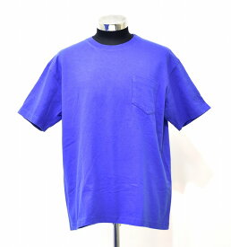 【中古】HABANOS (ハバノス) × URBAN RESEARCH（アーバンリサーチ）別注 PRO-TAG (プロタグ) コラボ CREW-NECK S/S POCKET T-SHIRT 無地 クルー HBNS ポケット 半袖Tシャツ TEE カラー 青 ポケTEE MADE IN USA 米国製 COTTON HEAVY WEARトリプルネーム ストリート アメカジ