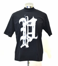 【新品】PHENOMENON（フェノメノン）P SMOKE TEE ピー スモーク Tシャツ LOGO S/S T-Shirt 復刻 MCM BLACK XL エムシーエム ロゴ ラグジュアリー おしゃれ ストリート MADE IN JAPAN COTTON PH-008 カットソー 名作 グラフィック クルーネック ハイストリート 裏原 半袖 P+M
