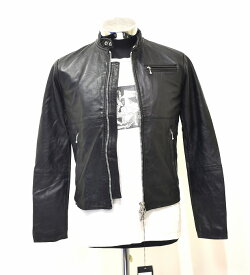 【新品同様】 EINS（エインズ / アインス） Reproduct Single Leather Riders Jacket リプロダクト レザー ライダースジャケット BLACK 1 ブルゾン シングル リメイク リビルド REMAKE 本革 【中古】ラムレザー SPECIAL　Lamb Leather ユニセックス UNISEX