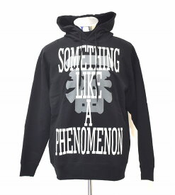 【新品】PHENOMEN（フェノメノン）SOMETHING LIKE A PHENOMENON HOODIE サムシング ライク ア フェノメノン ロゴ フーディー LOGO L/S スウェット パーカー SWEAT PARKA 復刻 MCM BLACK L エムシーエム おしゃれ MADE IN JAPAN PH-011 一番 裏原 PULLOVER プルオーバー長袖