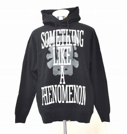 【新品】PHENOMEN（フェノメノン)SOMETHING LIKE A PHENOMENON HOODIE サムシング ライク ア フェノメノン ロゴ フーディー LOGO L/S スウェット パーカー SWEAT PARKA 復刻 MCM BLACK XL エムシーエム おしゃれ MADE IN JAPAN PH-011 一番 裏原 PULLOVER プルオーバー長袖