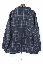 【新品】 HEALTH （ヘルス） Anorak Parker アノラックパーカ プルオーバーフードジャケット BLACK CHECK S ブルゾン マウンテンパーカ ARMY MILITARY ミリタリー アーミー MADE IN JAPAN