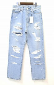 【新品】 MISTERGENTLEMAN (ミスタージェントルマン) CRUSHED STRAIGHT DENIM PANTS クラッシュド ストレート デニムパンツ JEANS ジーンズ used 加工 MGO-DE03 ICE BLUE 30 Mr.GENTLEMAN　MADE in JAPAN