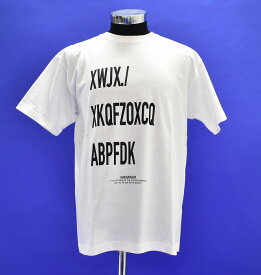 【新品】 Azuma. （アズマ） CREW-NECK PRINT S/S TEE LOGO クルーネック 半袖 プリント ロゴ Tシャツ　0 WHITE 暗号 MADE IN JAPAN