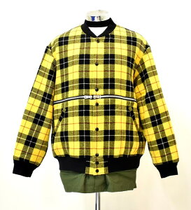 �y�V�i�zMISTERGENTLEMAN (�~�X�^�[�W�F���g���}��) OVERLAY ZIP UTILITY JACKET �I�[�o�[���C �W�b�v ���[�e�B���e�B �W���P�b�g �u���]�� �`�F�b�N �~���^���[ ���C���[�h MA-1 COAT �R�[�g MGR-OT26 YELLOW CHEC