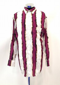 【新品】 BED J.W. FORD (ベッドフォード)　Stripe Shirt　ストライプシャツ L/S BURGUNDY 長袖 ブラウス 1 MADE IN JAPAN　ジャガード　ロング