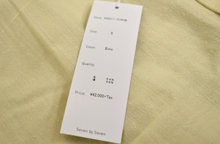 楽天市場】【新品】seven by seven 7×7（セブンバイセブン） KHADI 