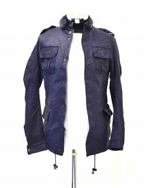 【新品】sisii （シシ）M-65 Leather Jacket ミリタリー レザージャケット ブルゾン ARMY アーミー PURPLE M MADE IN JAPAN
