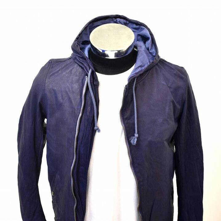 楽天市場】【新品】sisii （シシ） Leather Zip Up Hoody Full Zip 