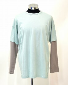 【新品同様】 MISTERGENTLEMAN (ミスタージェントルマン) Layered Sleeve Tee レイヤードスリーブTシャツ 長袖 L/S T-SHIRT MINT L MADE IN JAPAN Mr.GENTLEMAN　【中古】ロンTee T-SHIRT　おしゃれ