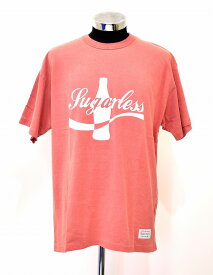 【新品】Sugar&Co.(シュガーアンドカンパニー）sugarless drop Tee S/S シュガーレス ドロップ Tシャツ クルーネック プリント 半袖 RED L VINTAGE ヴィンテージ　シュガーアンドコー シュガー&コー カットソー MADE IN JAPAN COTTON アメカジ ストリート おしゃれ SURF