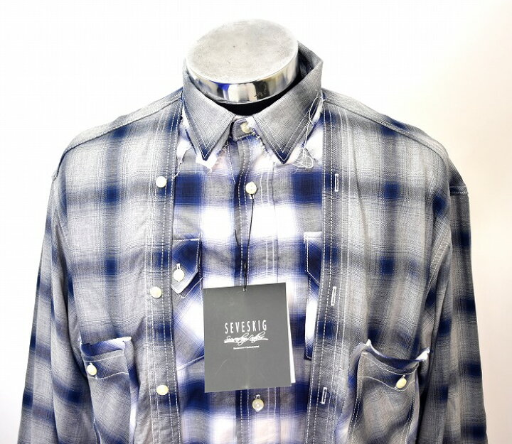 楽天市場】【新品】 SEVESKIG (セヴシグ) FAKE FAKE SHIRT L/S 