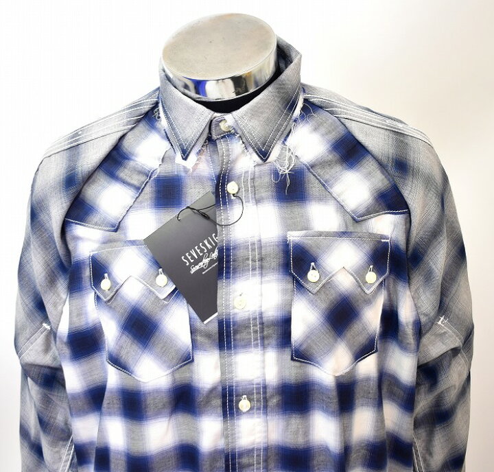 楽天市場】【新品】 SEVESKIG (セヴシグ) FAKE FAKE SHIRT L/S 