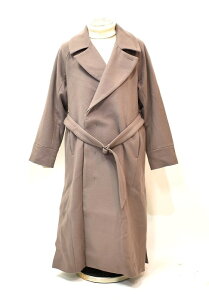 �y�V�i�z JUHA �i���n�j BELTED OVER COAT �x���e�b�h �I�[�o�[ �R�[�g �x���g �����O BEIGE 4 MADE IN JAPAN