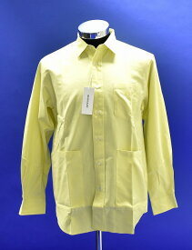 【新品】BLUFCAMP （ブルーフキャンプ） Dyed Oxford Shirt ダイ オックスフォード 長袖シャツ L/S エンブロイ 刺繍 LOGO ロゴ　yellow M MADE IN JAPAN COTTON