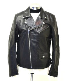 【新品同様】 MISTERGENTLEMAN (ミスタージェントルマン) LEATHER RIDERS JACKET レザー ライダース ジャケット カウレザー ブルゾン Mr.GENTLEMAN BLACK L MGN-OT10 MADE IN JAPAN　【中古】