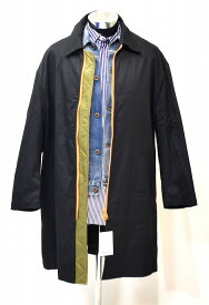 【新品】 MISTERGENTLEMAN (ミスタージェントルマン) COLOR ZIP UP COAT カラー ジップアップ コート ミリタリー アーミー ステンカラー Mr.GENTLEMAN BLACK L MGS-OT06 MADE IN JAPAN