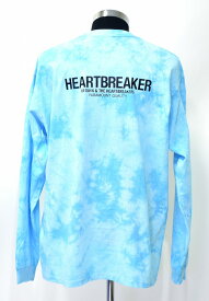 【中古】 BEDWIN & THE HEARTBREAKERS (ベドウィン&ザ・ハートブレイカーズ) L/S TIE DYE TEE "RUSH" 長袖 タイダイ Tシャツ カットソー SAX 5 XL GOAT LOGO ロゴ クルーネック プリント COTTON