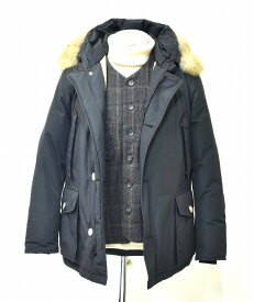 【中古】 WOOLRICH （ウールリッチ）NEW ARCTIC PARKA SHORT ニューアークティックパーカ ショート ダウン ジャケット 60/40 クロス ファー付き フード 秋冬 メンズ 無地 COTTON NYLON MADE IN CANADA BLACK S スープリームインコーポレーテッド DOWN JACKET ブルゾン