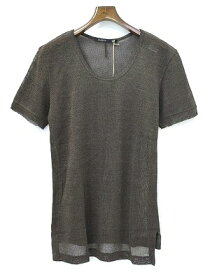 【新品】 KLASICA (クラシカ) U-neck Knit Tee GRASLO PP Uネックニット半袖Tシャツ 2 BROWN S/S カットソー