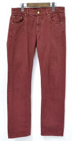 【中古】 NEIGHBORHOOD (ネイバーフッド) BULLS EYE. NARROW / C-PT 5ポケットナローコットンパンツ S BURGUNDY