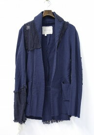 【新品】 GREG LAUREN (グレッグローレン) THE EXTENDED SHAWL COLLAR ショールカラージャケット 1 INDIGO