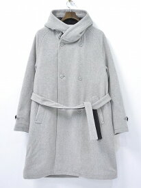 【新品】 bukht (ブフト) DETACHABLE HOODED COAT デタッチャブル フーデッドコート 1（M） GREY 中綿入りコート ガウン