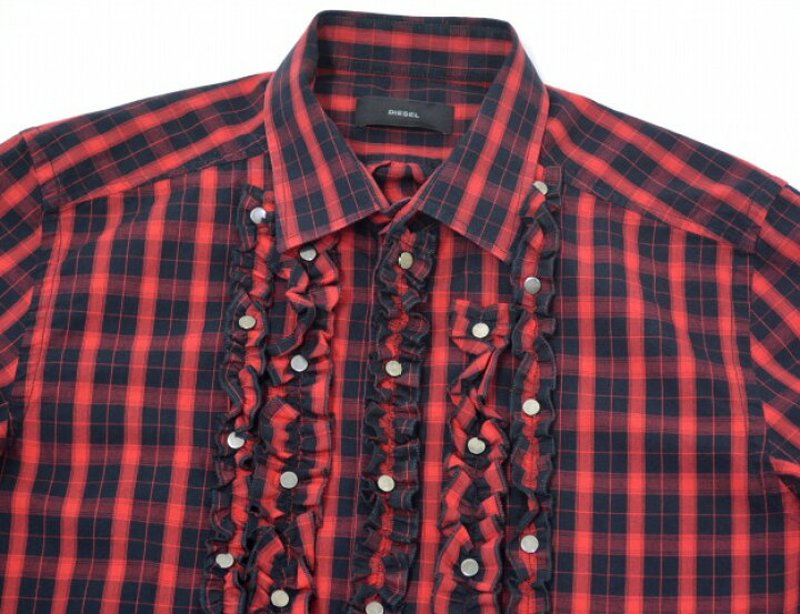 楽天市場】【中古】 DIESEL （ディーゼル） チェックフリルシャツ XS 