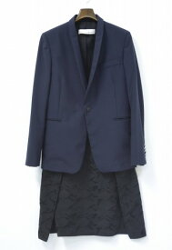 【中古】GOLDEN GOOSE DELUXE BRAND (ゴールデングース デラックス ブランド) GODET BACK BLAZER ゴデットバック ブレザー NAVY XS ネイビー TAILORED JACKET テーラードジャケット GGDB Records レコーズ ショールカラー