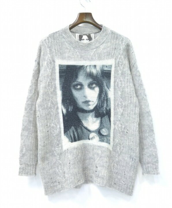 【中古】ヒステリックグラマー HYSTERIC GLAMOUR 1984ワッペンクルーネックセーター ニット セーター 長袖 F アイボリー /AT ■OS レディース 【ベクトル 古着】 250818