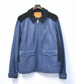 【中古】 WHIZ LIMITED (ウィズ リミテッド) BEAR JK ベアージャケット NAVY L ネイビー LEATHER JACKET レザージャケット BOA ボア 熊ジャン ブルゾン