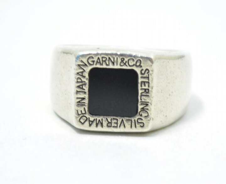 楽天市場】【中古】 GARNI (ガルニ) Square Onyx Ring スクエア 