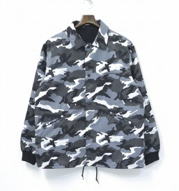 【中古】 uniform experiment (ユニフォームエクスペリメント) BIG COACH BLOUSON ビッグコーチブルゾン 1 CAMOUFLAGE (GRAY CAMO) カモフラージュ グレーカモ 迷彩 JACKET ジャケット NYLON TWILL ナイロンツイル LOGO ロゴ OVER SIZE オーバーサイズ