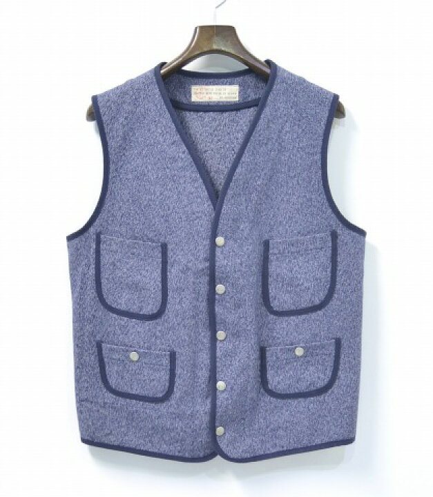 楽天市場】【中古】 BONCOURA (ボンクラ) PIPING VEST BLUE MOCK TWIST 