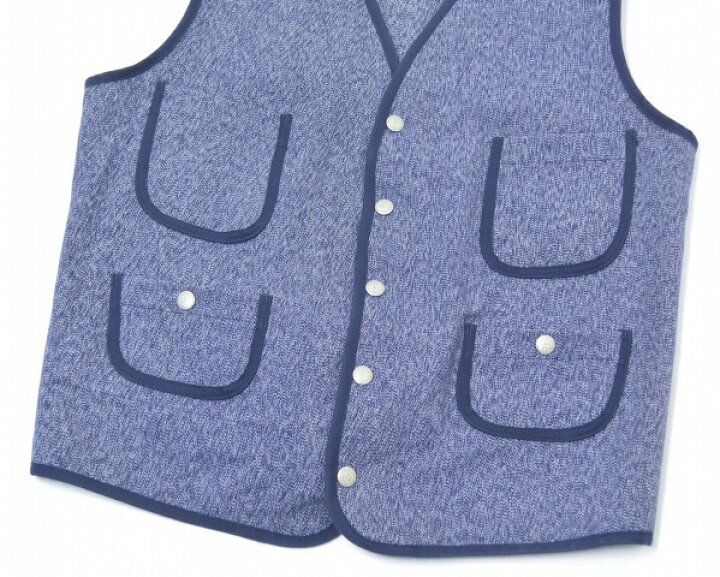 楽天市場】【中古】 BONCOURA (ボンクラ) PIPING VEST BLUE MOCK TWIST 
