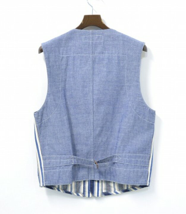 楽天市場】【中古】 BONCOURA (ボンクラ) INDIGO STRIPE VEST 