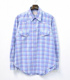 【中古】 BONCOURA (ボンクラ) Western Shirt ウエスタンシャツ 38 Lavender ラベンダー Check Shirts チェック