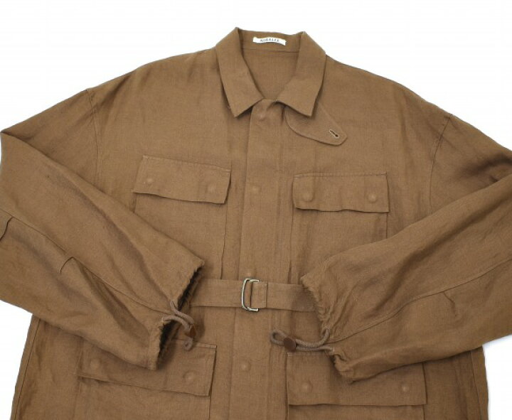 楽天市場】【中古】 AURALEE (オーラリー) LINEN GABARDINE BIG SAFARI  