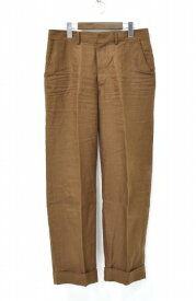 【中古】 AURALEE (オーラリー) LINEN GABARDINE SLACKS リネンギャバジンスラックス 4 BROWN A8SP03LG PANTS パンツ トラウザー