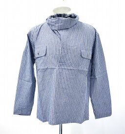 【新品】 HEALTH （ヘルス） NEW NECK SHIRT ニューネック ストライプシャツ BLUE STRIPE S 変形ネックシャツ