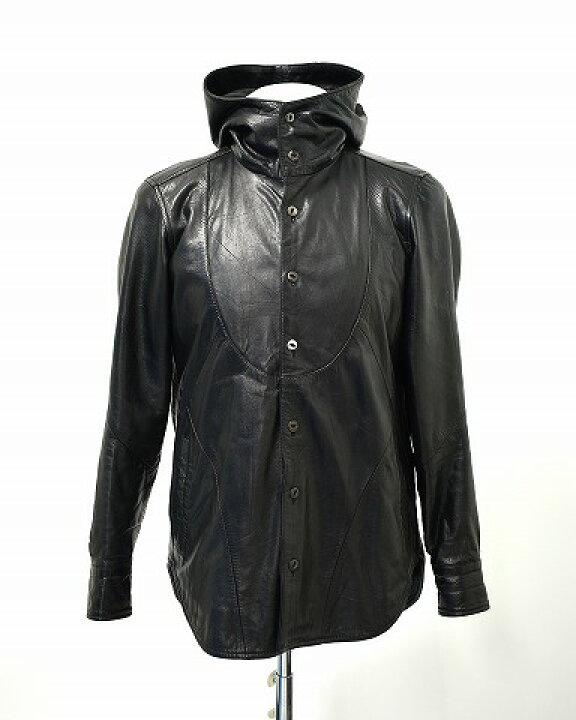 楽天市場】【中古】 ink (インク) Remake Leather Hooded Shirts  