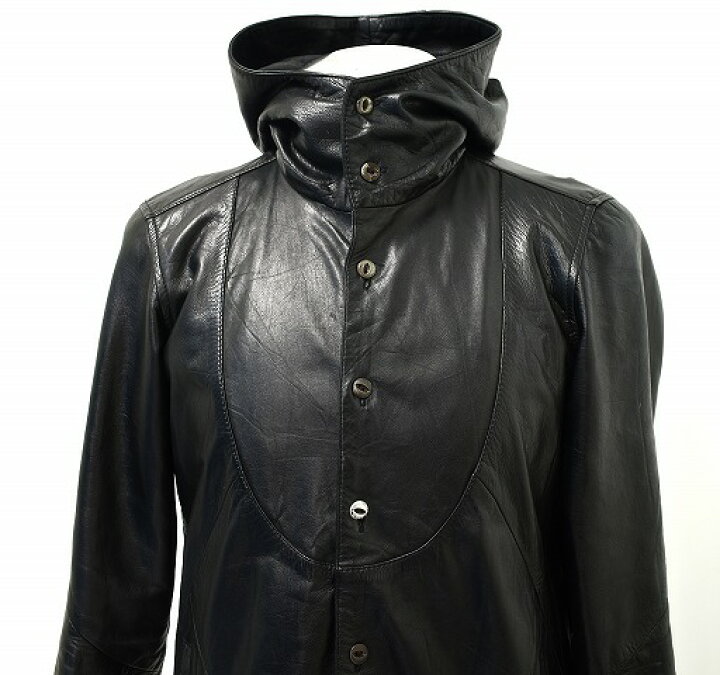 楽天市場】【中古】 ink (インク) Remake Leather Hooded Shirts