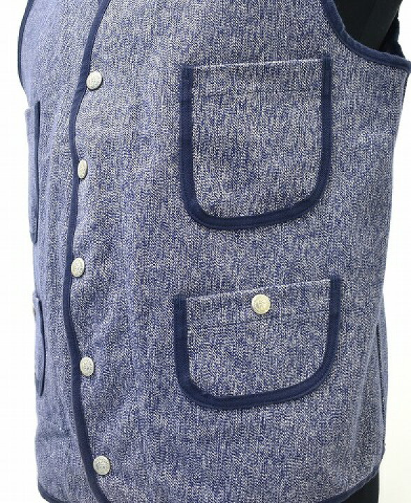 楽天市場】【中古】 BONCOURA (ボンクラ) PIPING VEST BLUE MOCK TWIST 