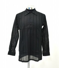 【新品】 UTAKI (ウタキ) PULL OVER SHIRT プルオーバーシャツ BLACK L 長袖