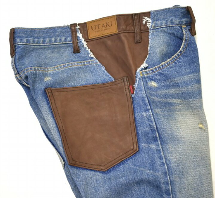 楽天市場】【新品】 UTAKI (ウタキ) RE-MAKE FLARE DENIM PANTS INDIGO 